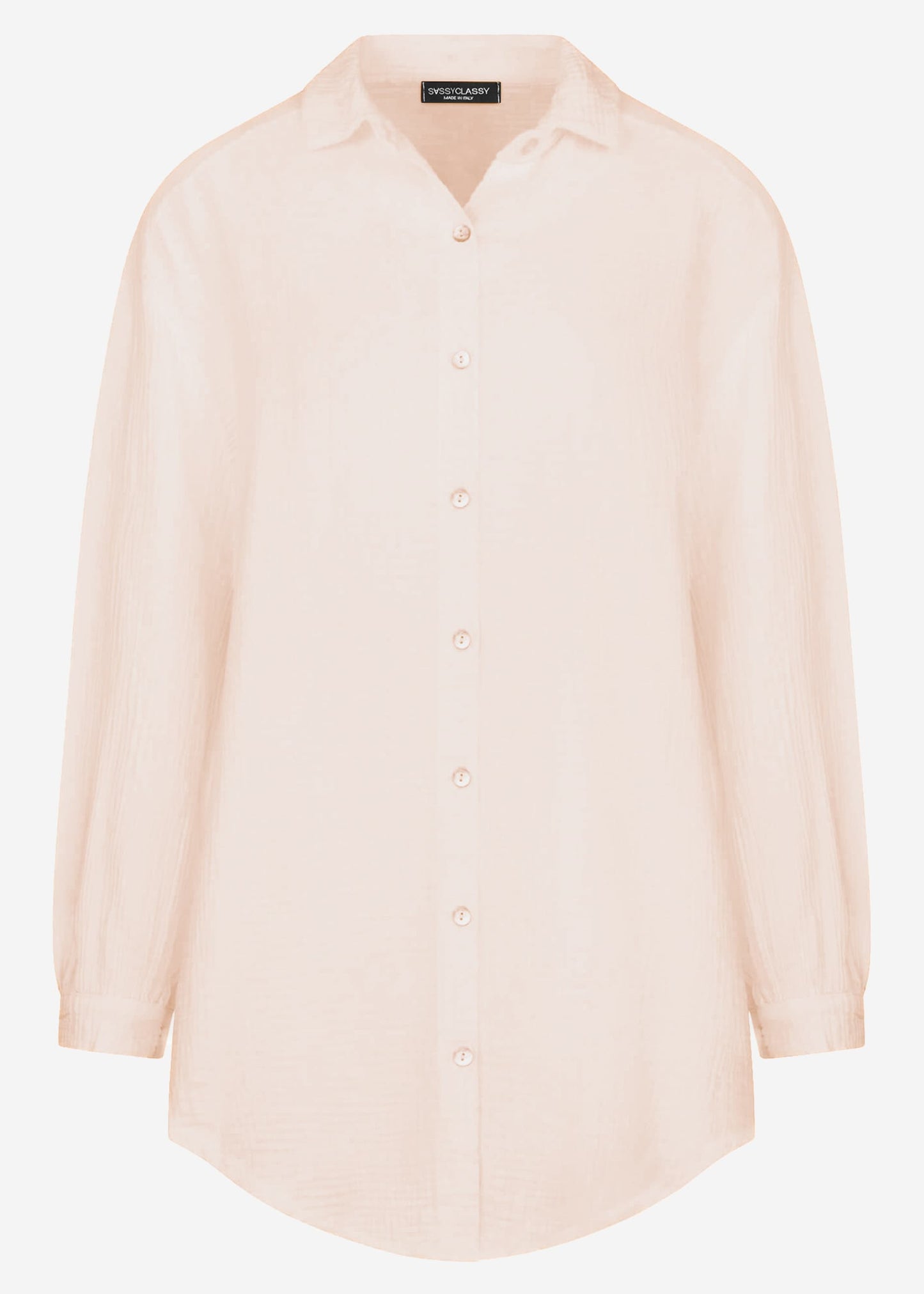 Marta | Blusa oversize de muselina · Beige claro