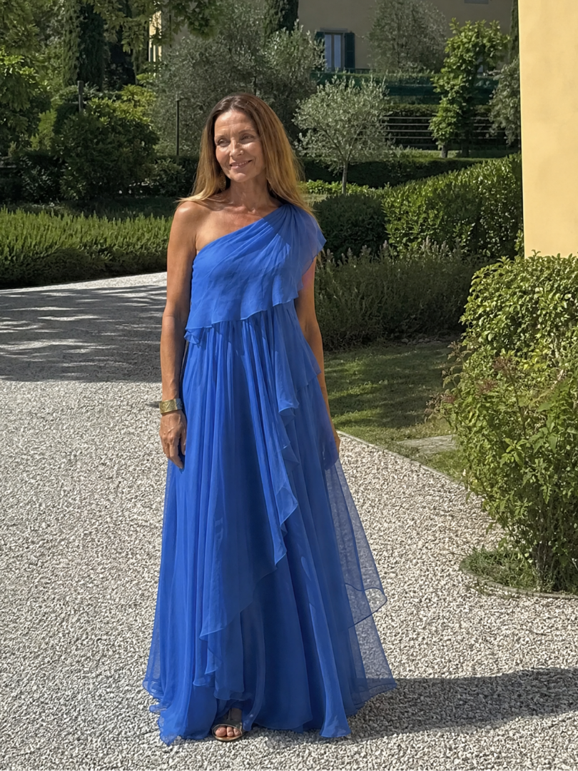 Tracey | Vestido largo con volantes en cascada