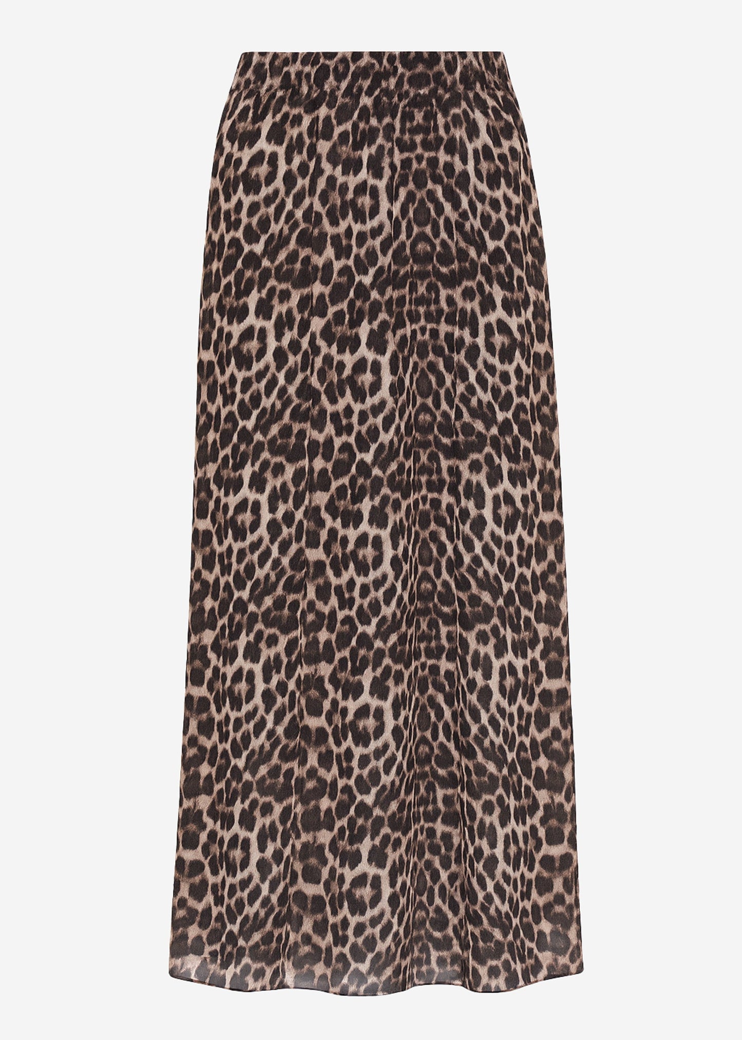 Roma | Falda larga de gasa estampado leopardo · Beige