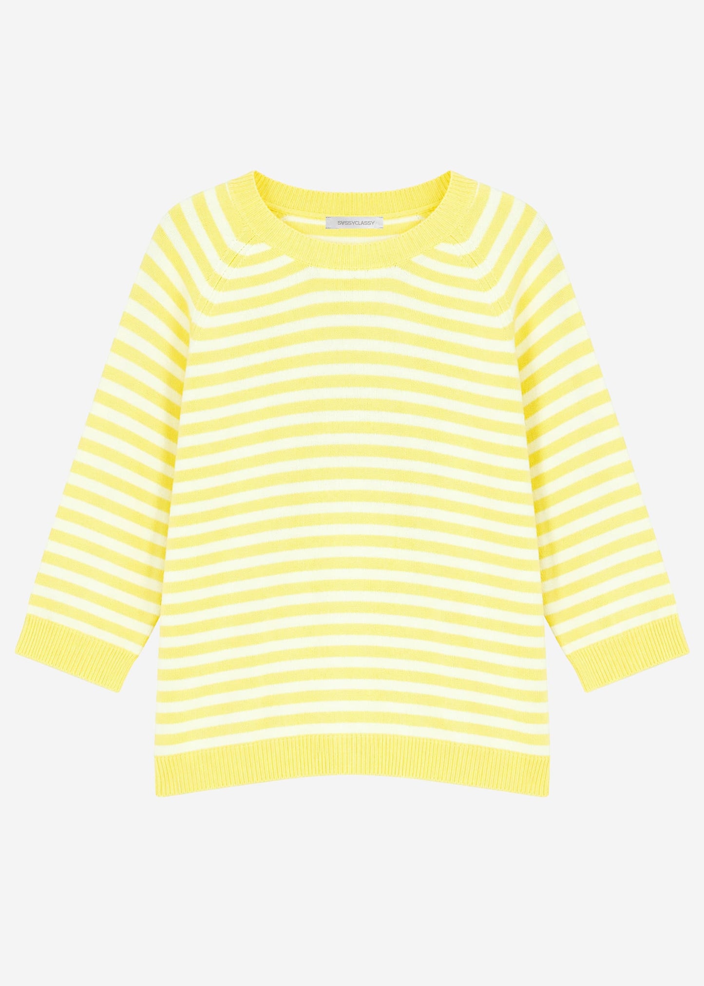 Alina | Jersey a rayas · Amarillo y blanco roto