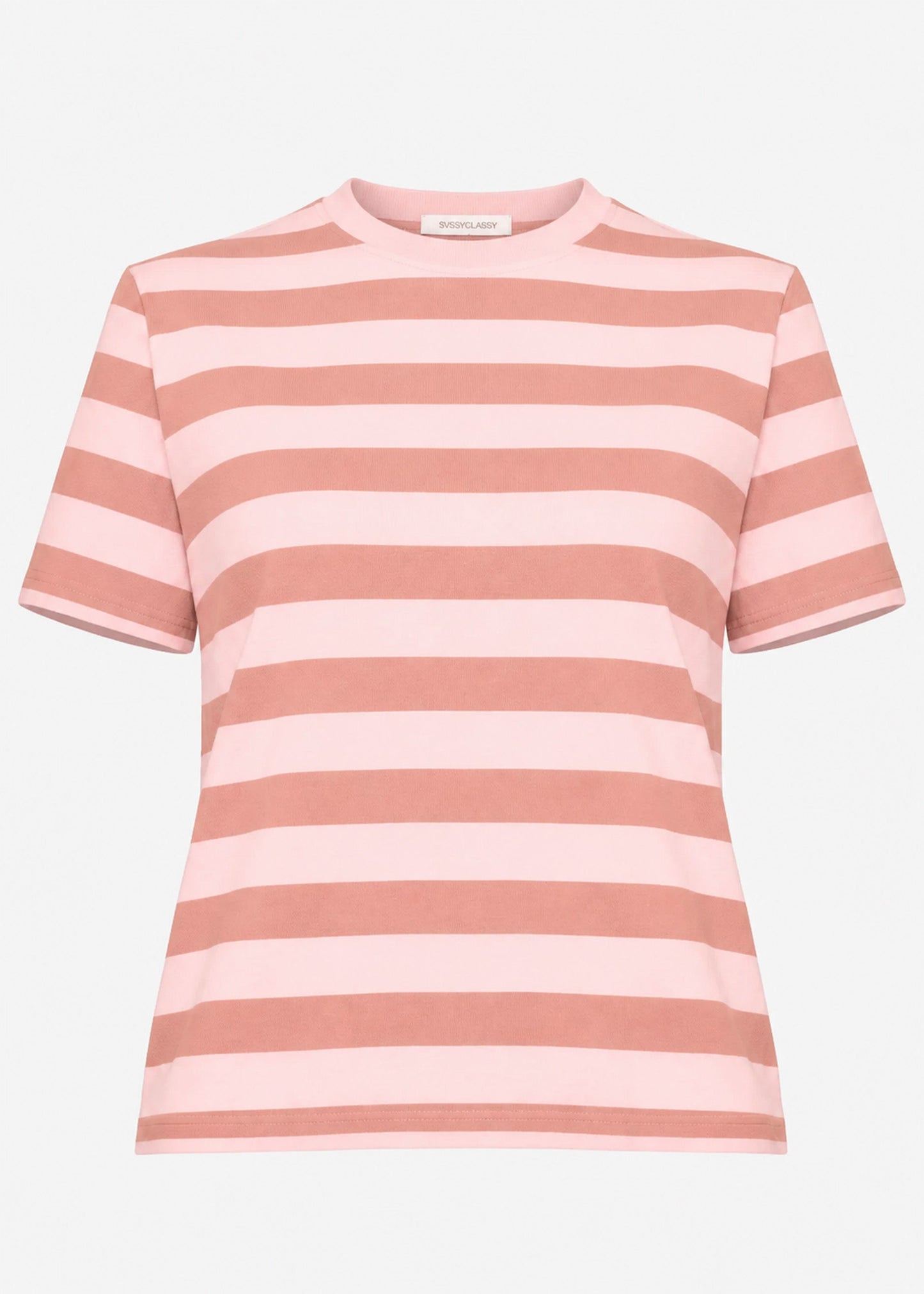 Maia | Camiseta a rayas · Rosa y marrón