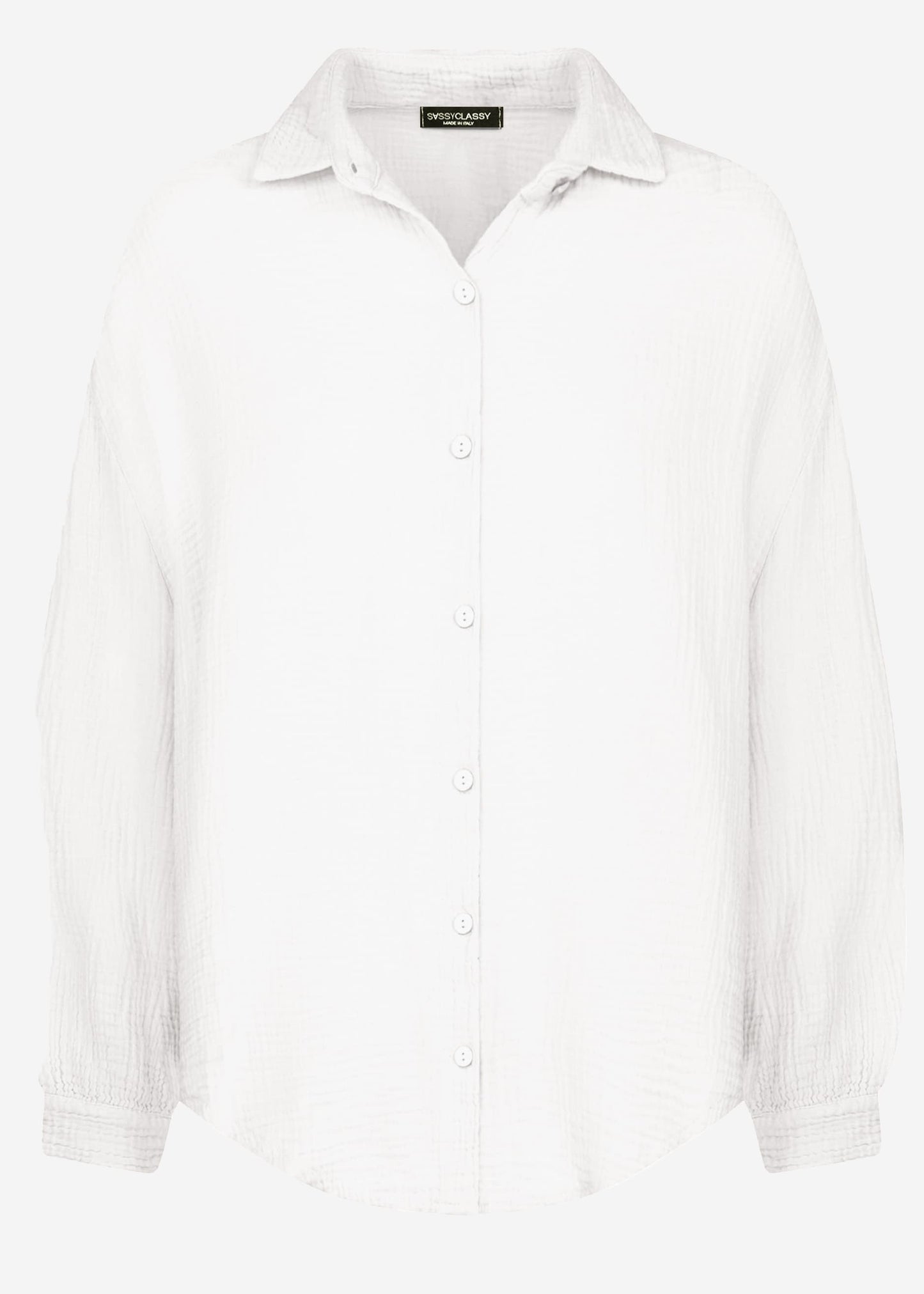 Emma | Blusa oversize de muselina · Blanco