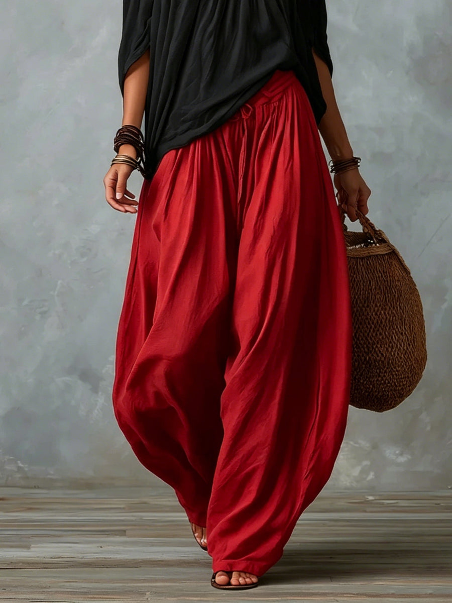 Raffaella | Conjunto top hombros descubiertos y pantalón amplio