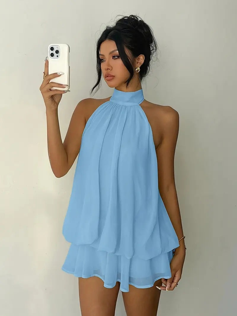 Plume | Vestido corto ligero y vaporoso con capas
