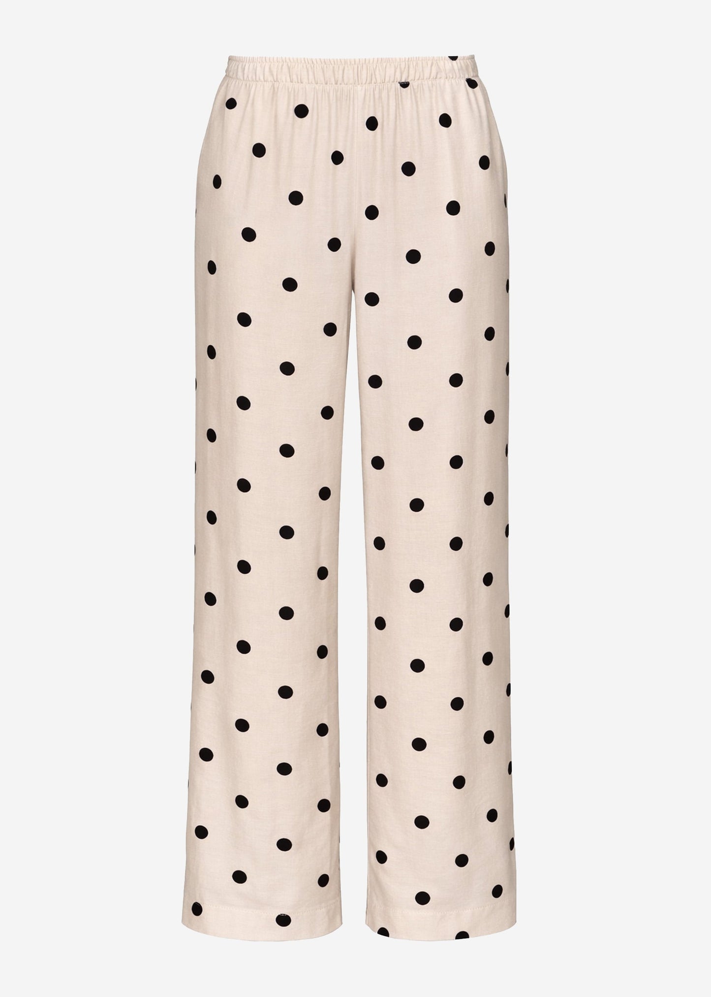 Rocío | Pantalón de pernera ancha de lunares · Blanco roto