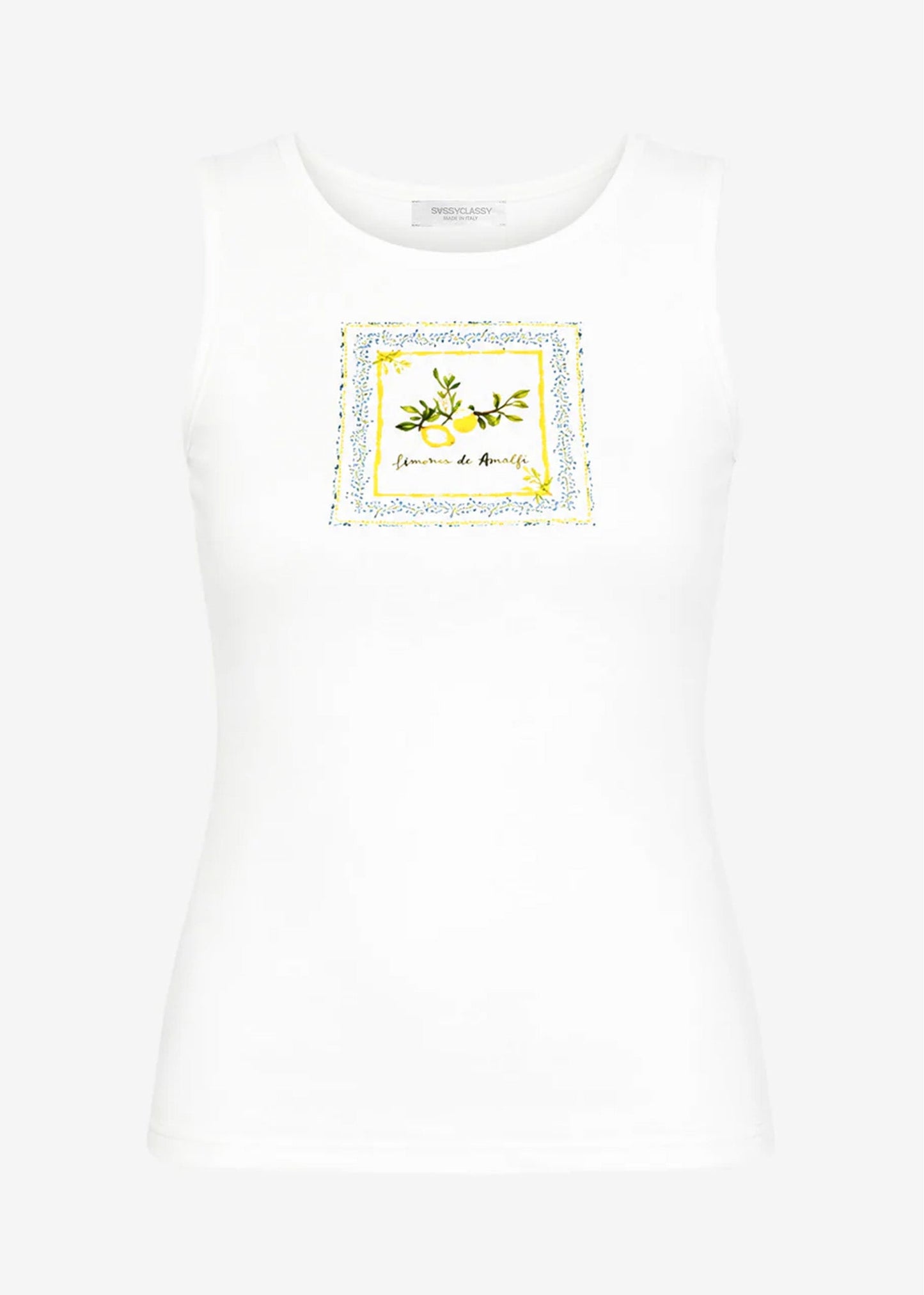 Daira | Top estampado de limones · Blanco