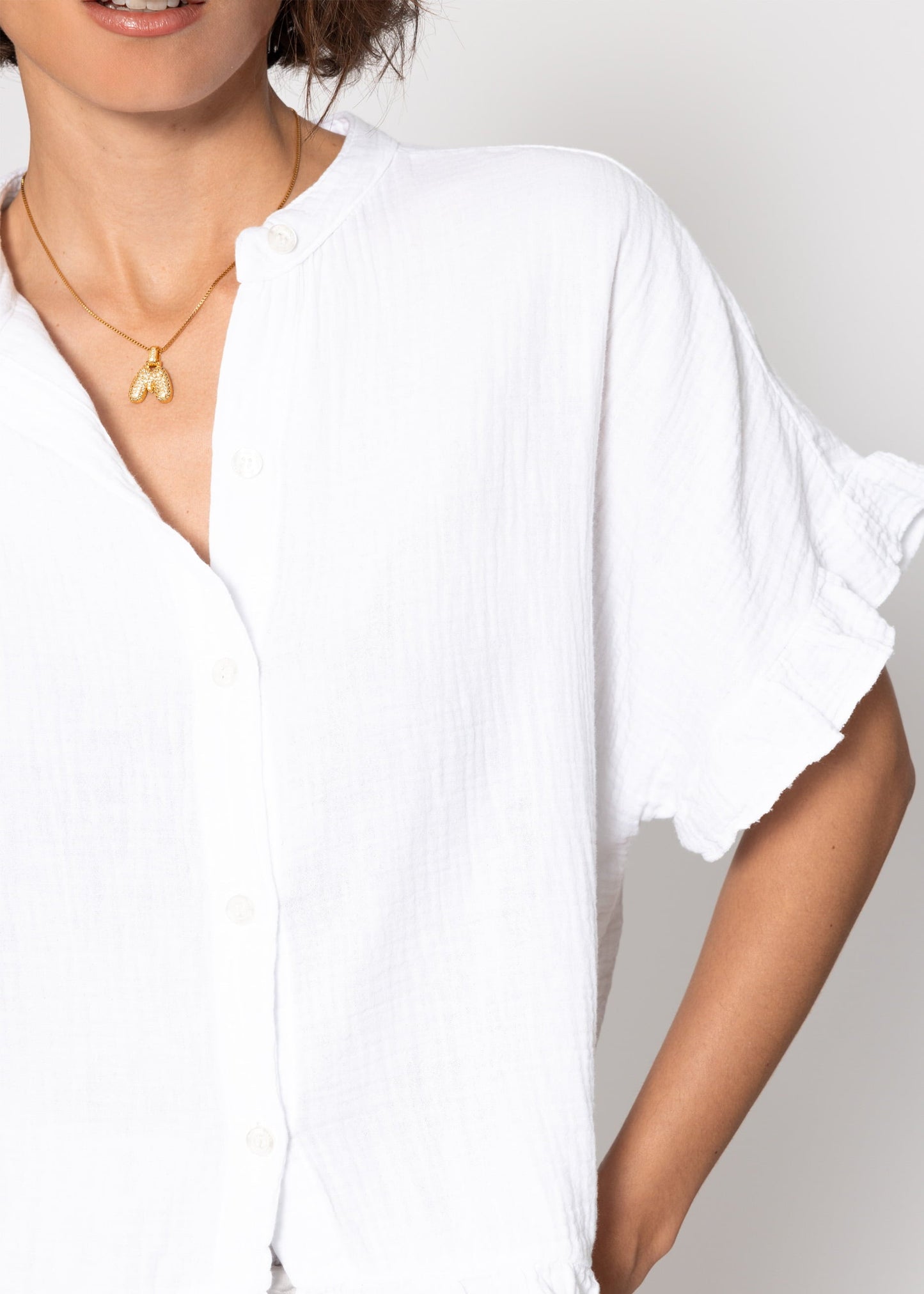 Clea | Blusa de muselina · Blanco