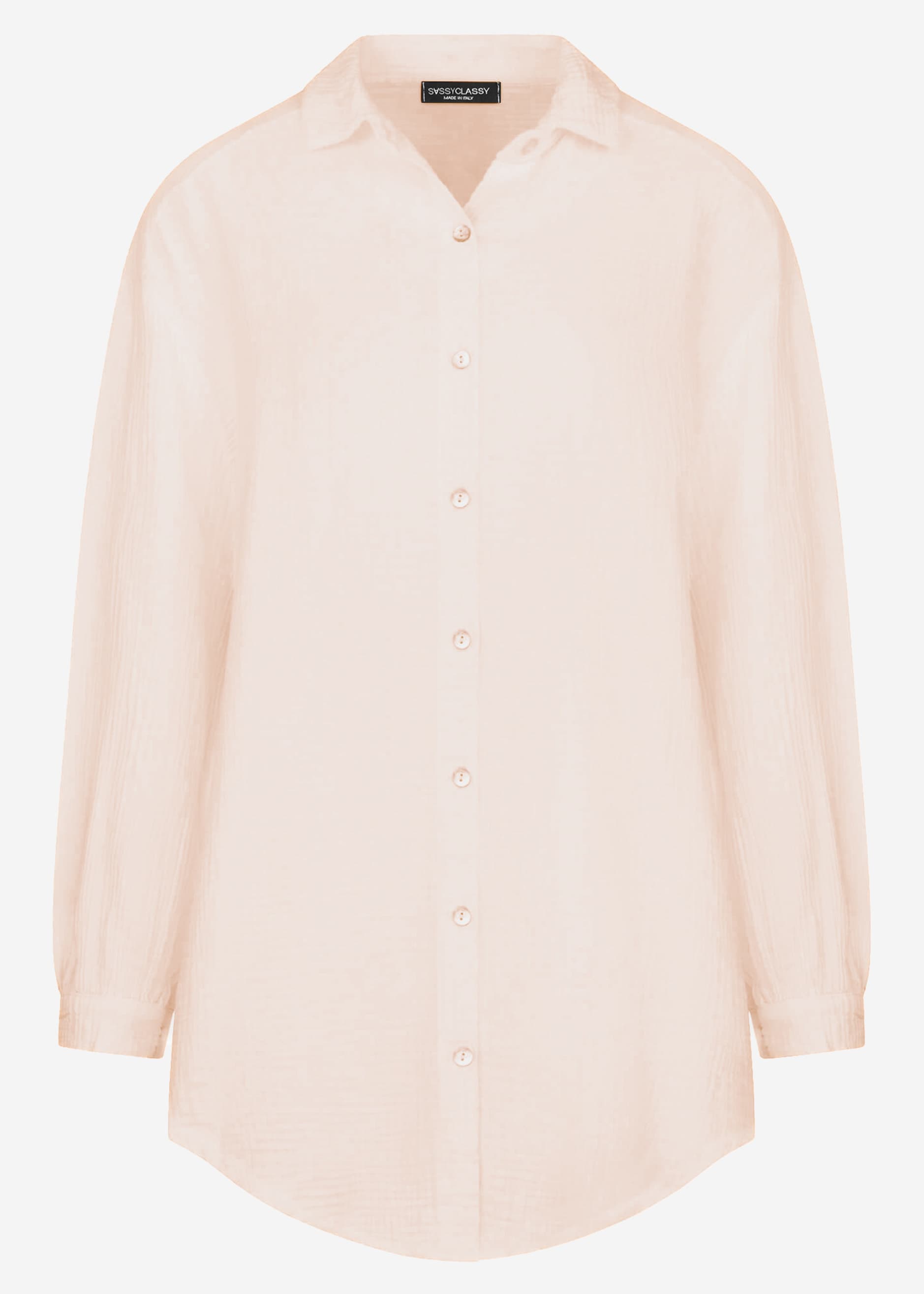 Marta | Blusa oversize de muselina · Beige claro