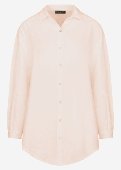 Marta | Blusa oversize de muselina · Beige claro