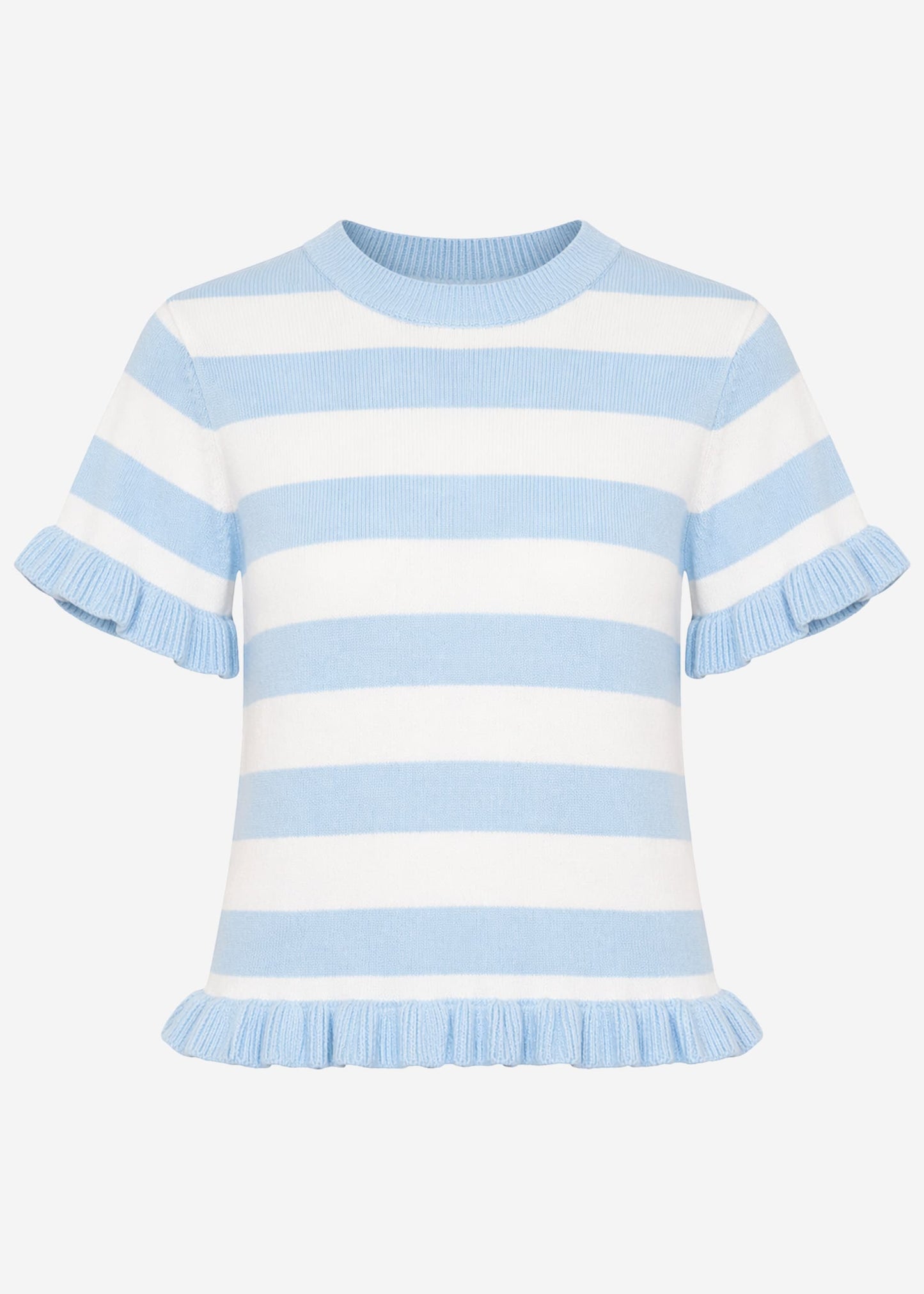 Alaia | Jersey a rayas · Azul y blanco roto