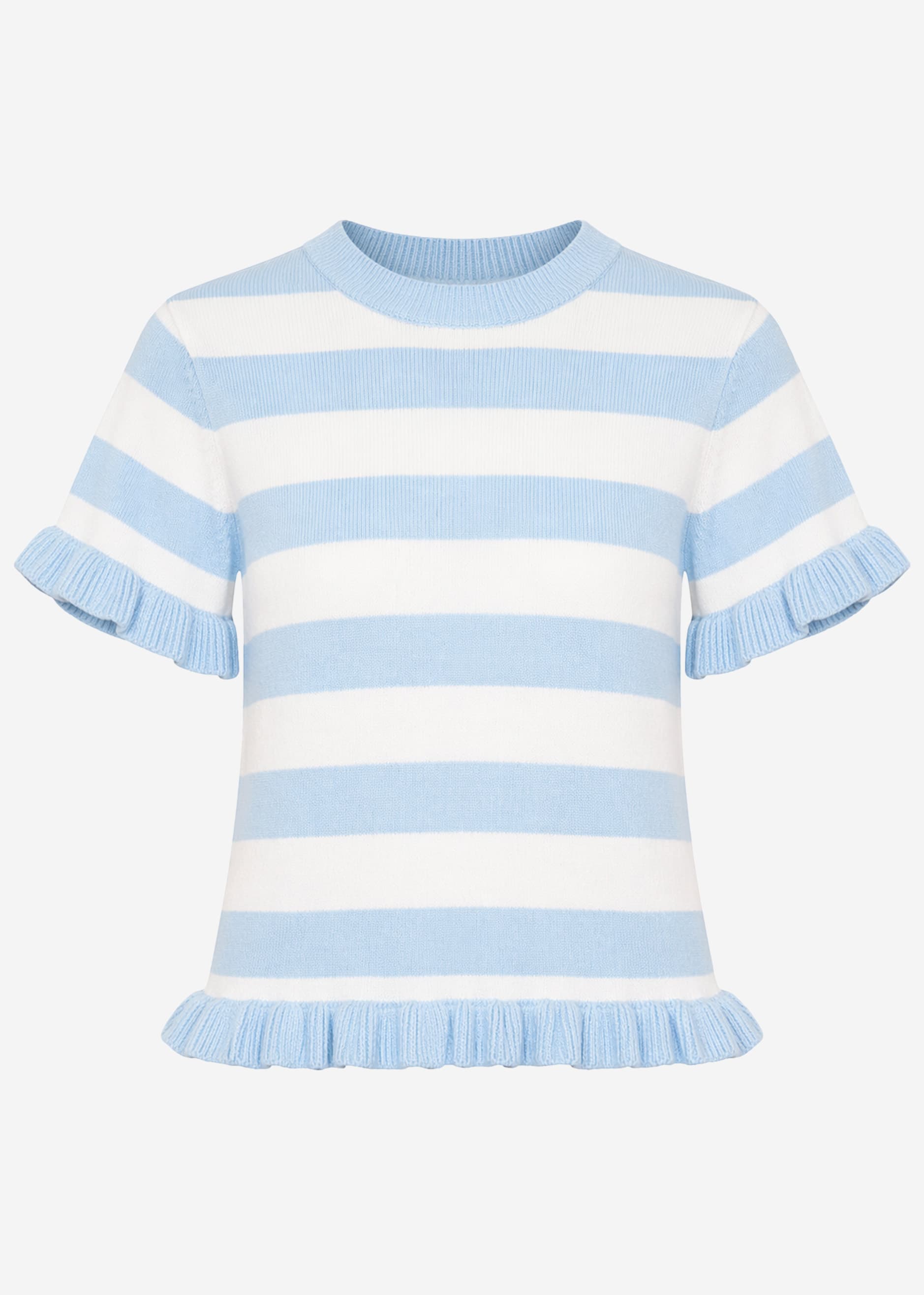 Alaia | Jersey a rayas · Azul y blanco roto
