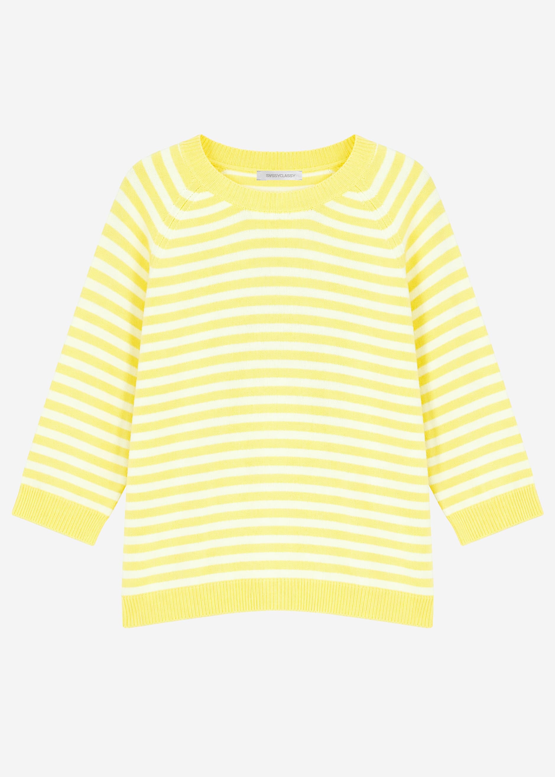 Alina | Jersey a rayas · Amarillo y blanco roto
