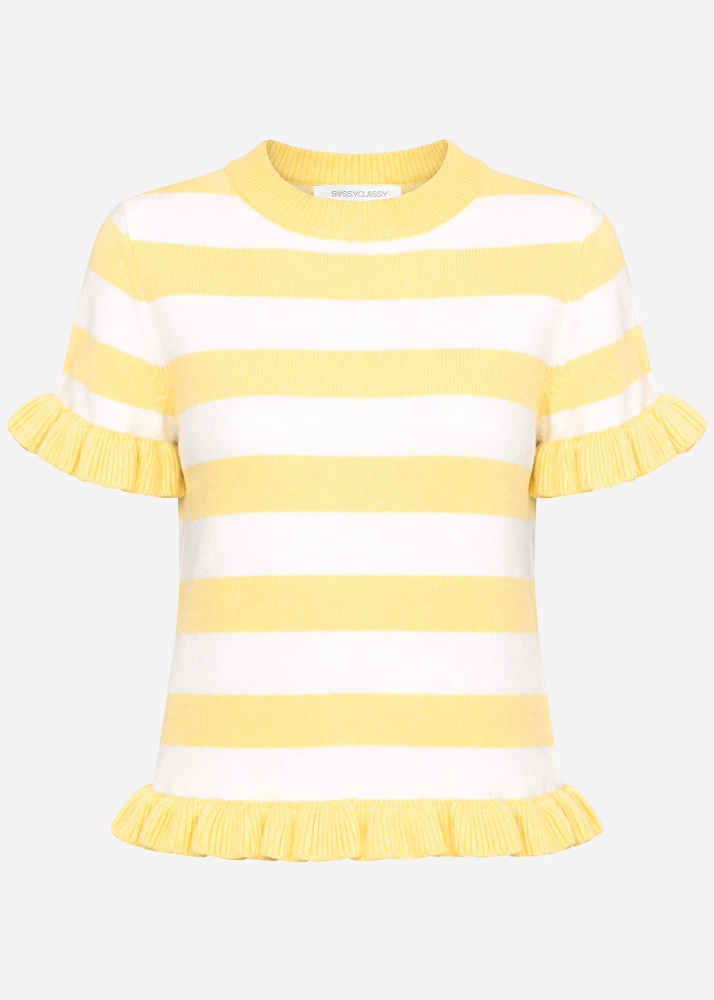 Carmela | Jersey a rayas · Blanco roto y amarillo mantequilla
