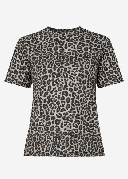 Perla | Camiseta estampado leopardo · Gris