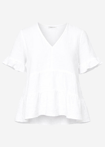 Melania | Top de muselina · Blanco