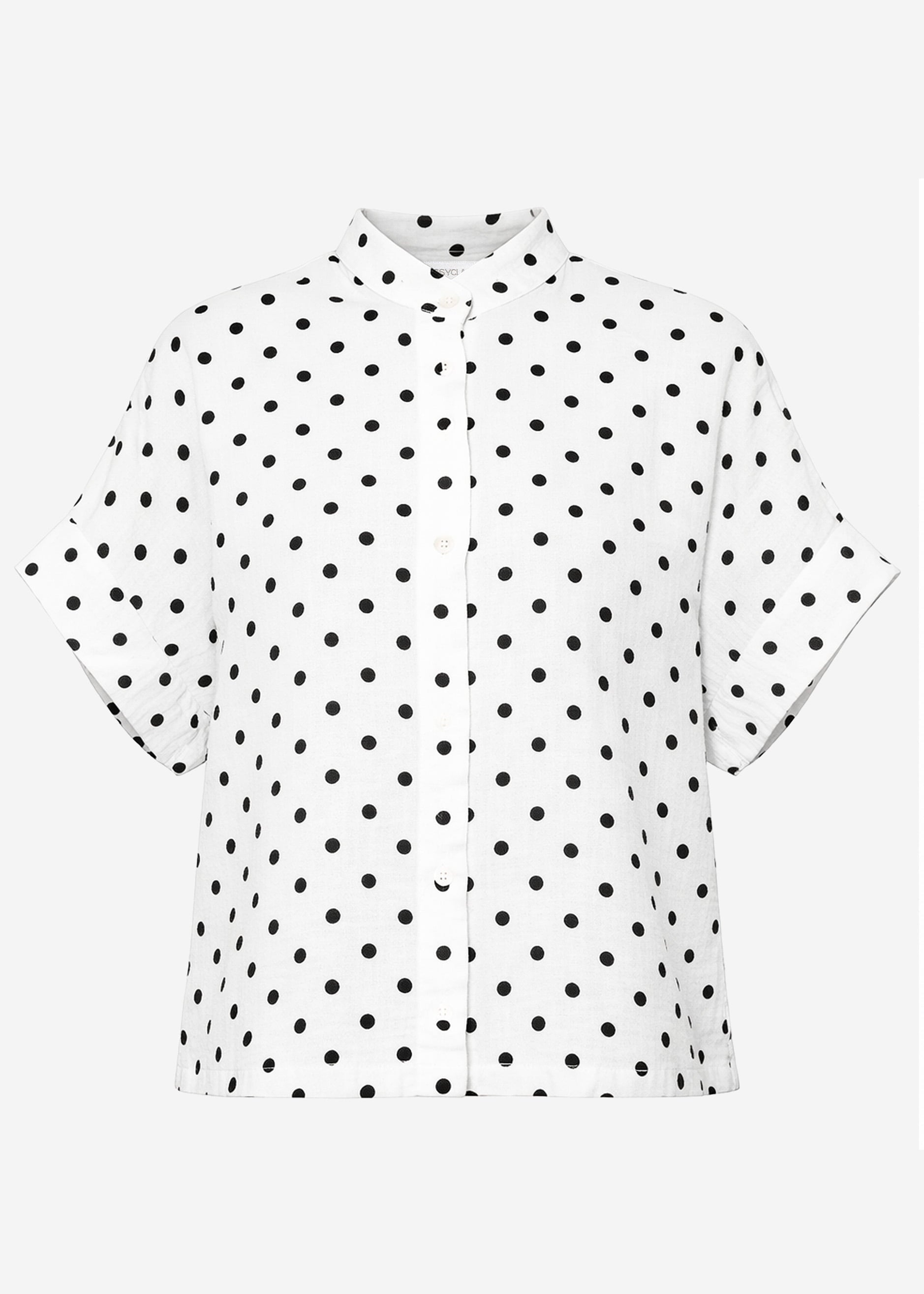 Elena | Blusa de muselina de lunares · Blanco