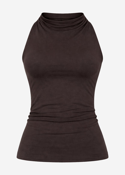 Cala | Top · Marrón oscuro