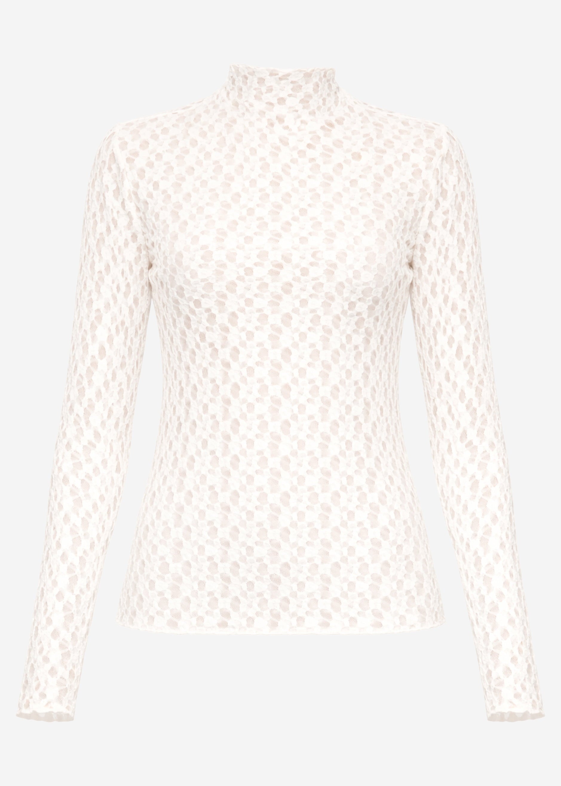Helena | Camiseta de manga larga de encaje · Blanco roto