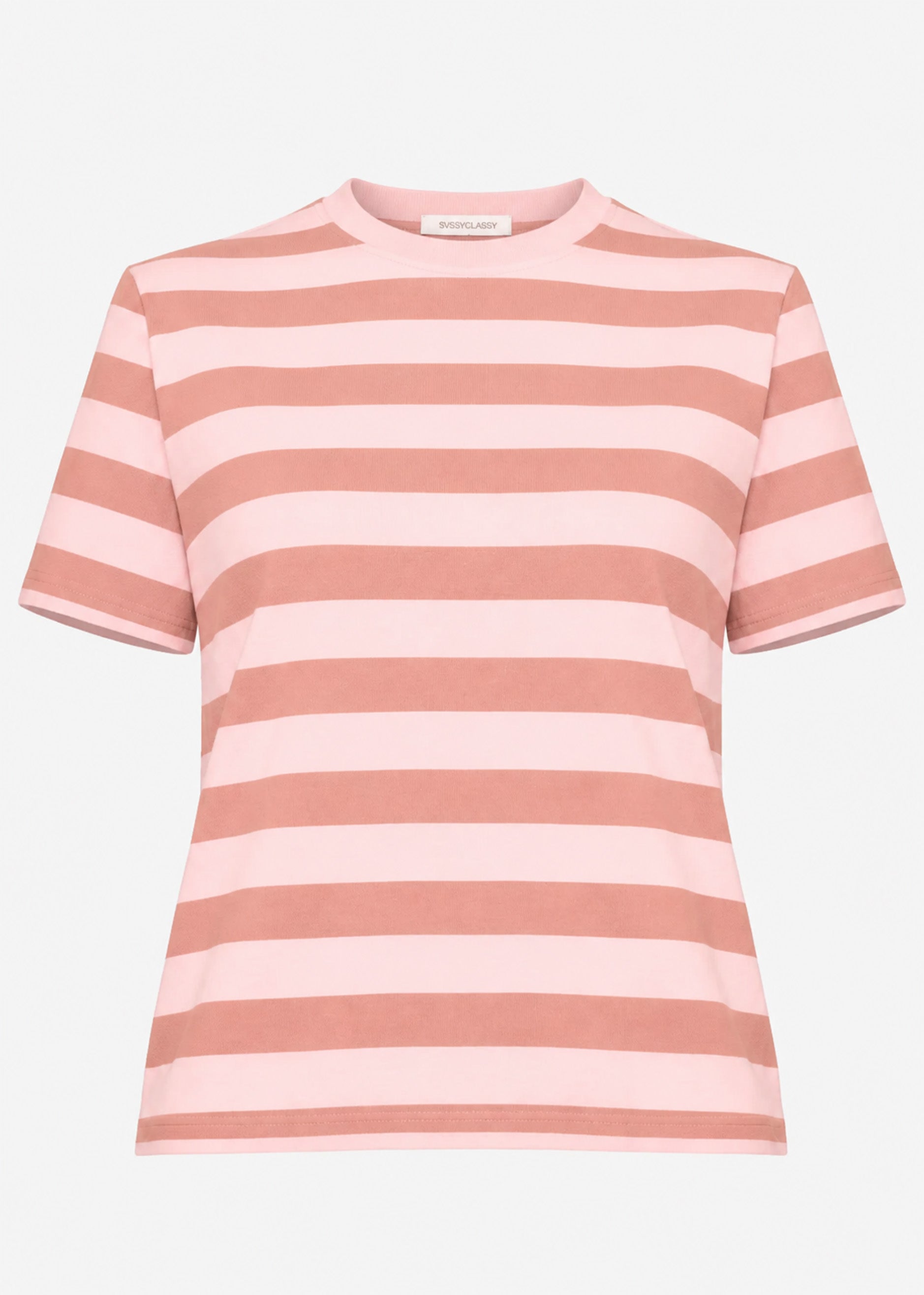Maia | Camiseta a rayas · Rosa y marrón