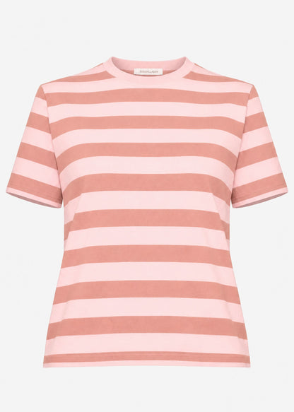 Maia | Camiseta a rayas · Rosa y marrón