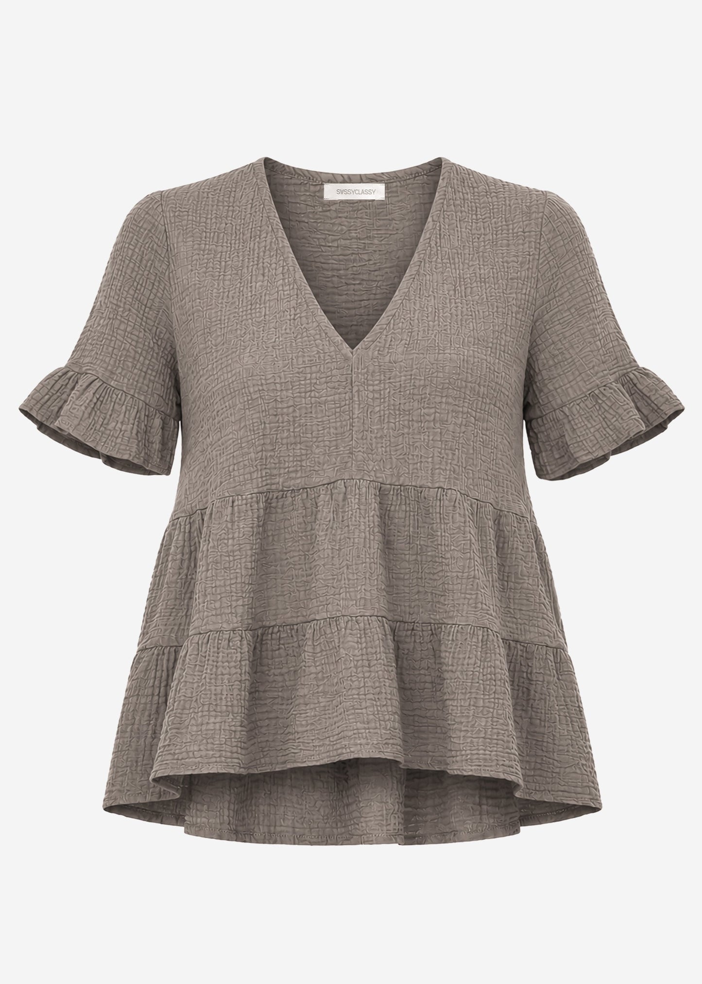 Melania | Top de muselina · Taupe