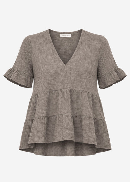 Melania | Top de muselina · Taupe