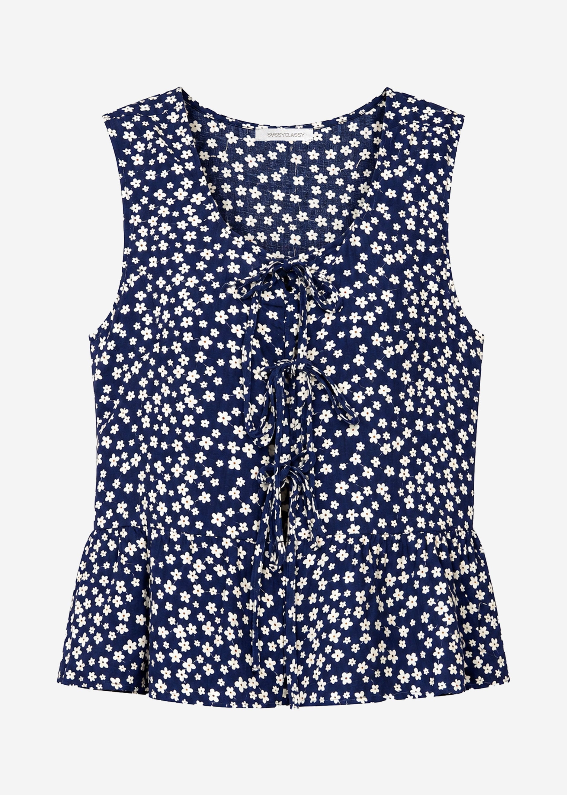 Talía | Top floral · Azul