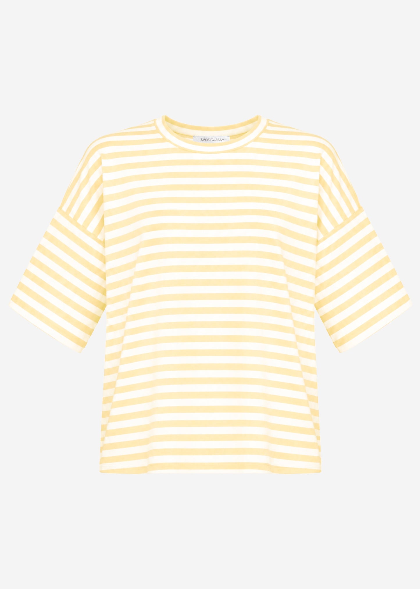 Edurne | Camiseta oversize a rayas · Amarillo y blanco