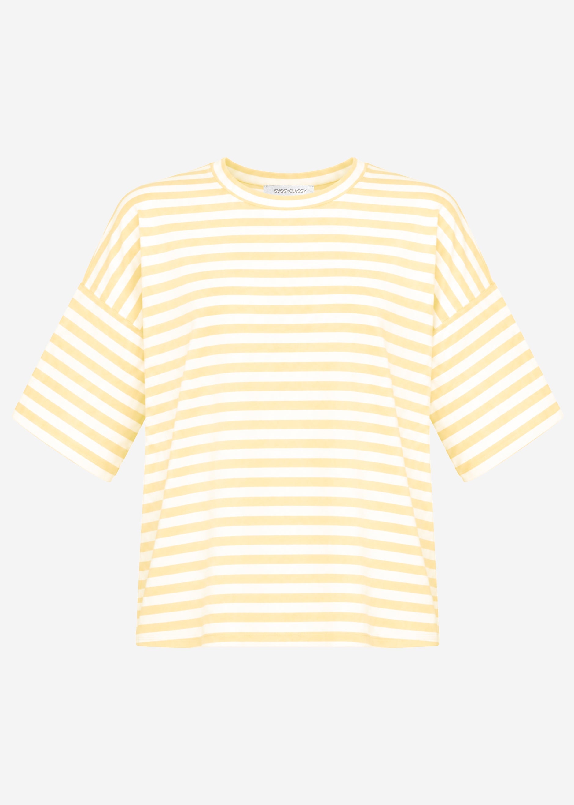 Edurne | Camiseta oversize a rayas · Amarillo y blanco