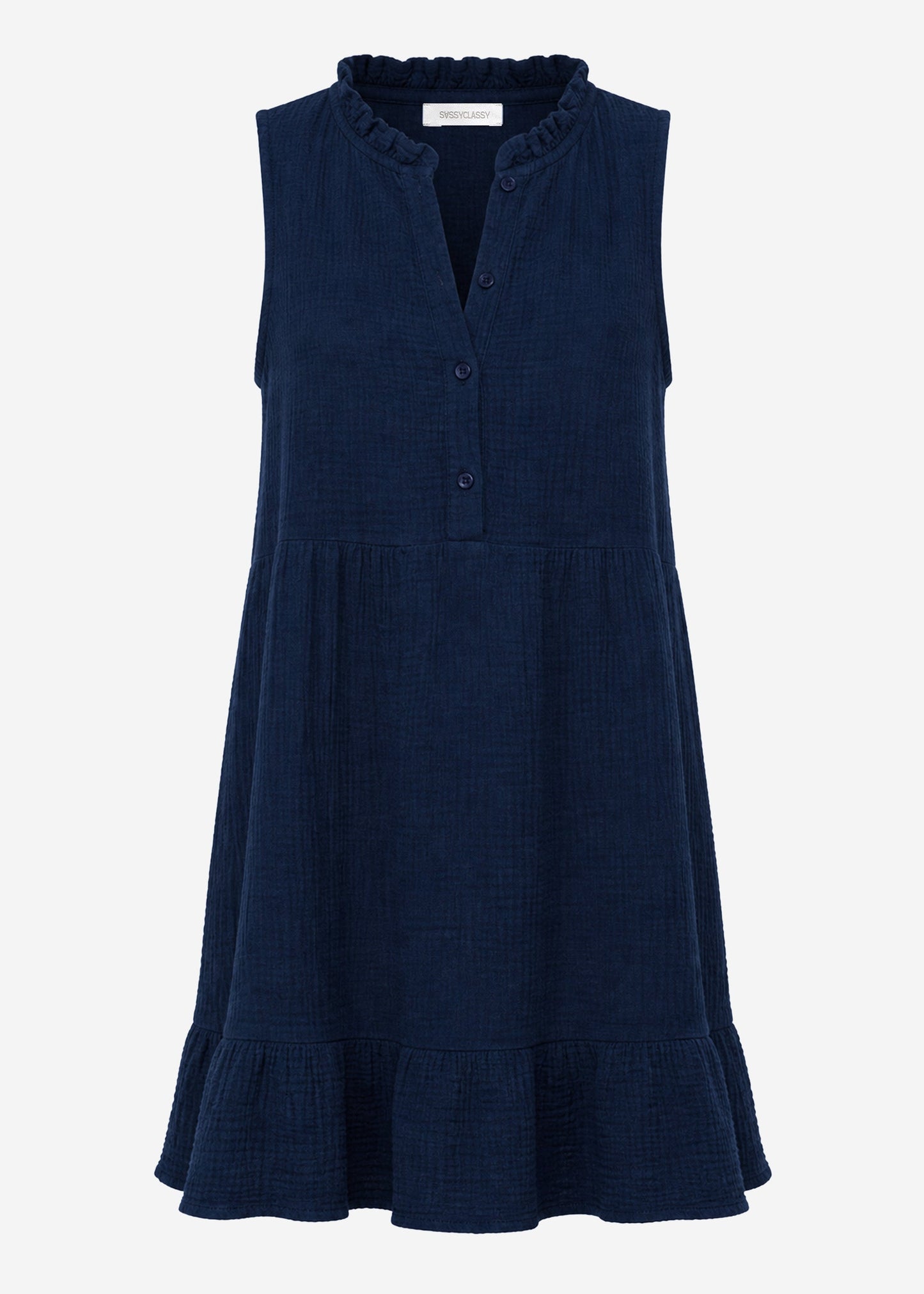 Aina | Vestido de muselina · Azul marino