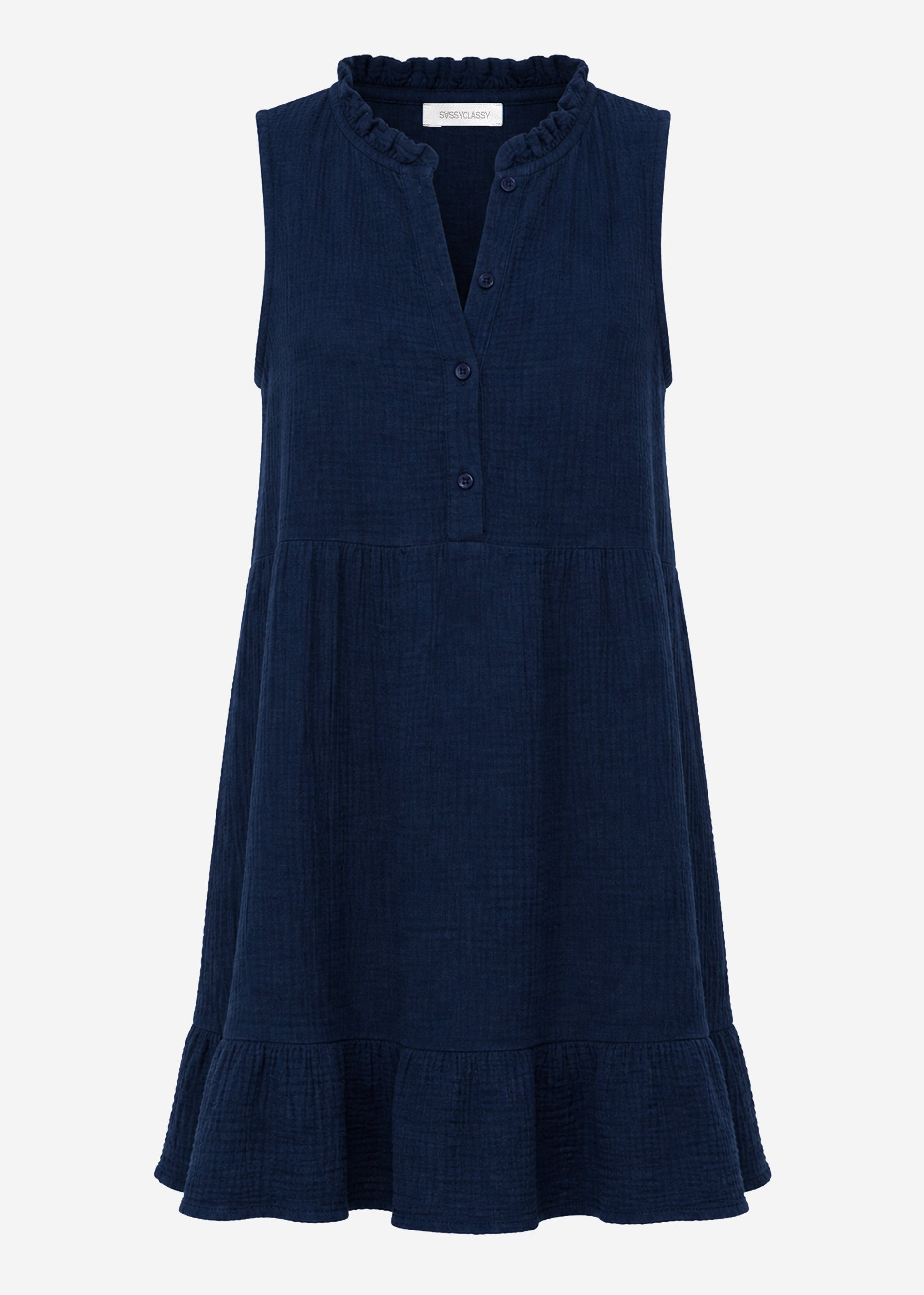 Aina | Vestido de muselina · Azul marino