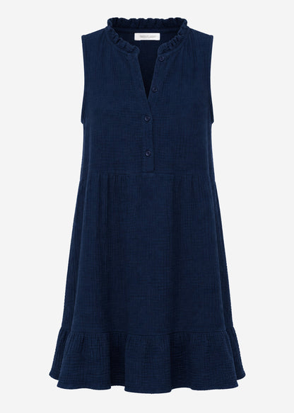 Aina | Vestido de muselina · Azul marino