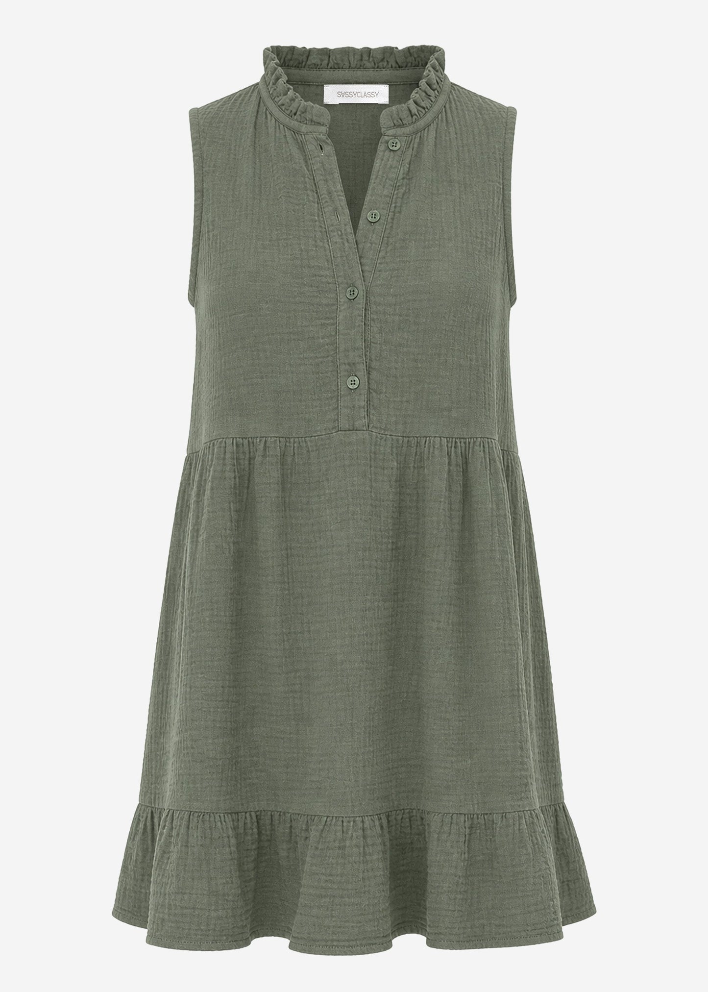 Aina | Vestido de muselina · Caqui