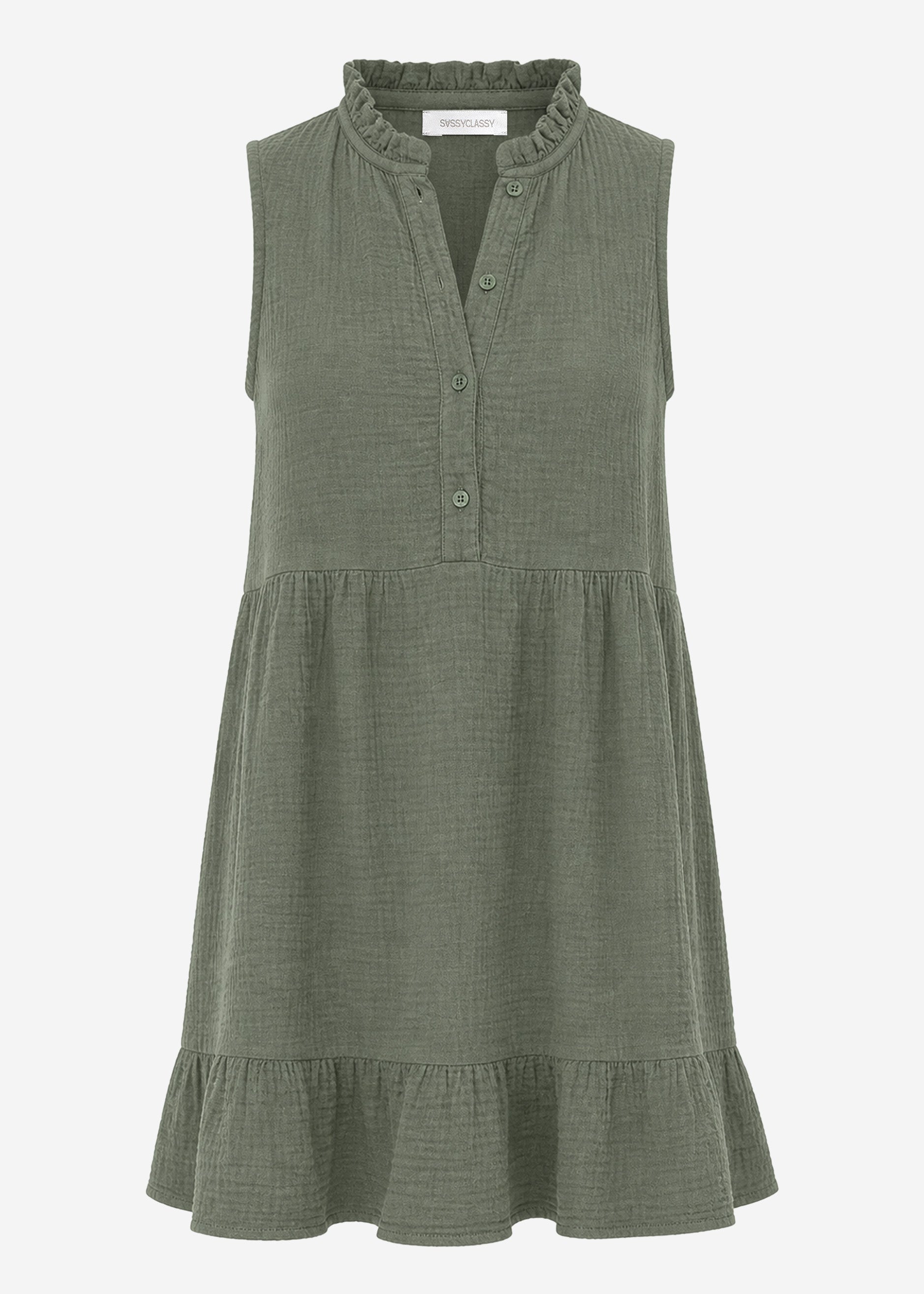Aina | Vestido de muselina · Caqui