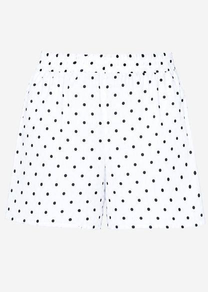 Katia | Shorts de muselina de lunares · Blanco