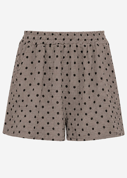 Katia | Shorts de muselina de lunares · Taupe