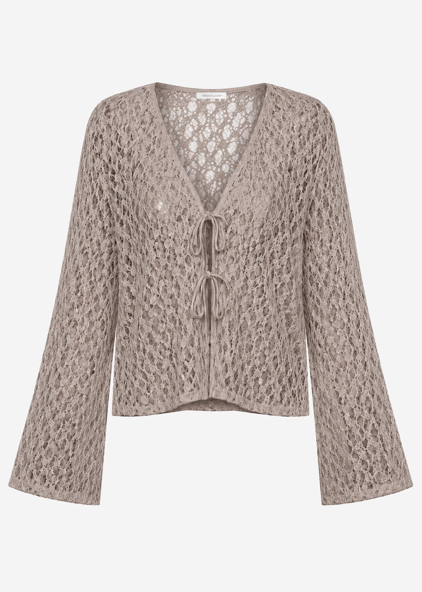 Silvana | Blusa de encaje · Taupe