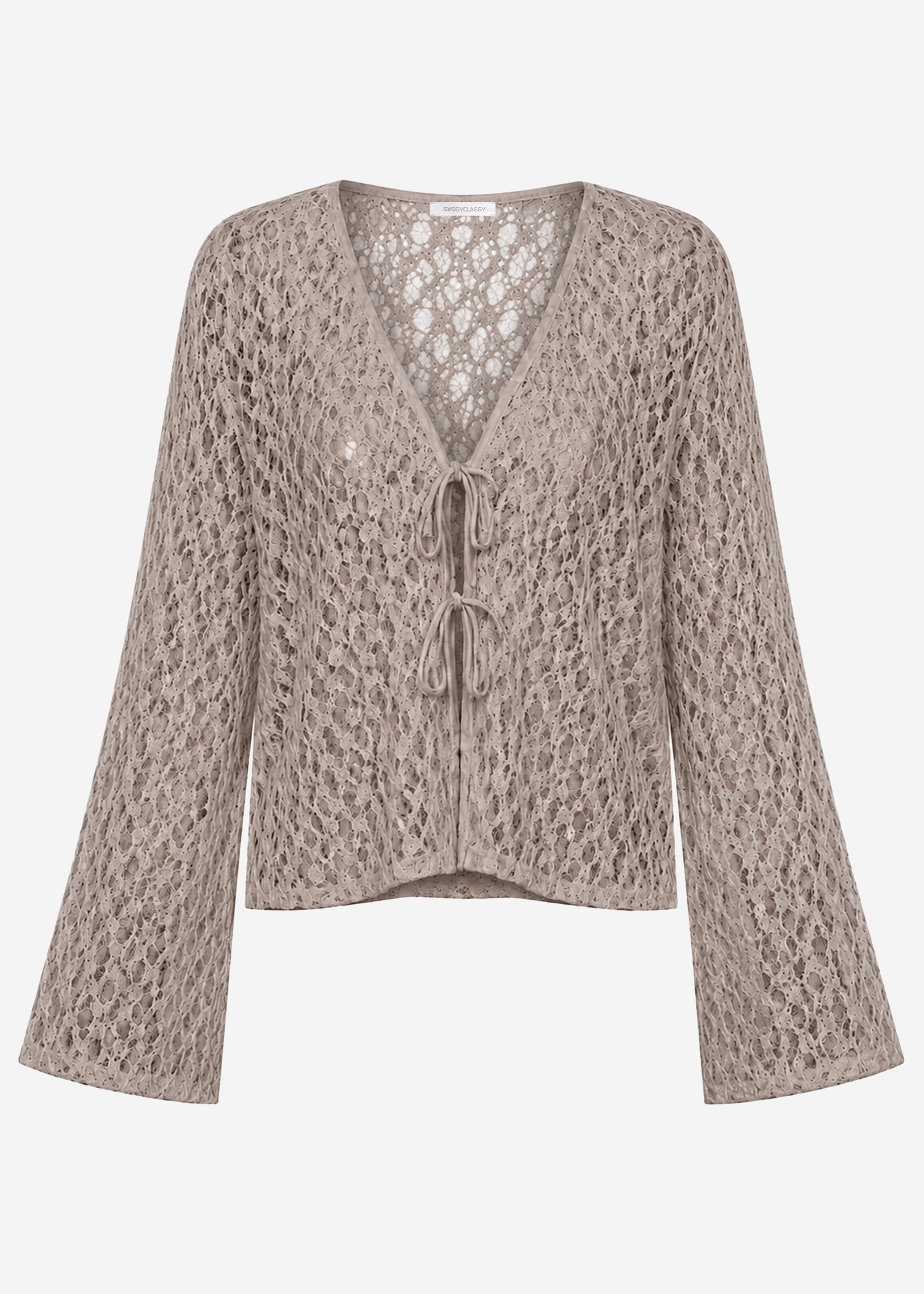 Silvana | Blusa de encaje · Taupe