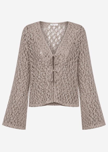 Silvana | Blusa de encaje · Taupe