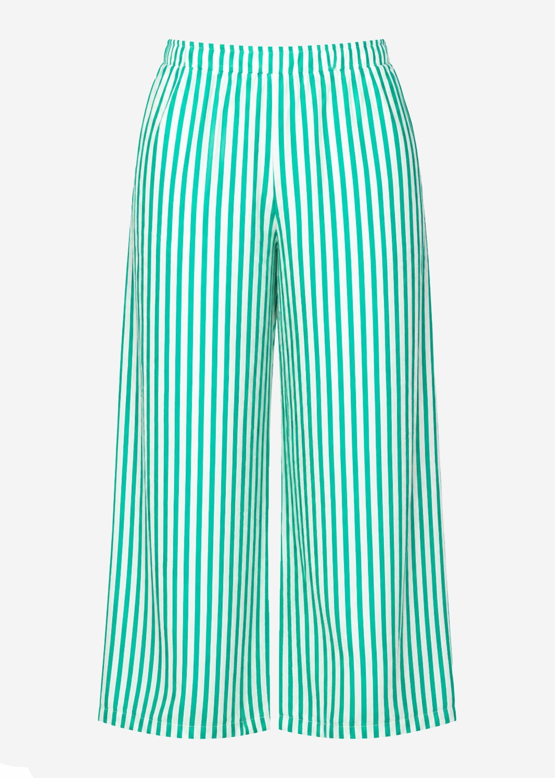 Lola | Pantalón de pernera ancha a rayas · Verde
