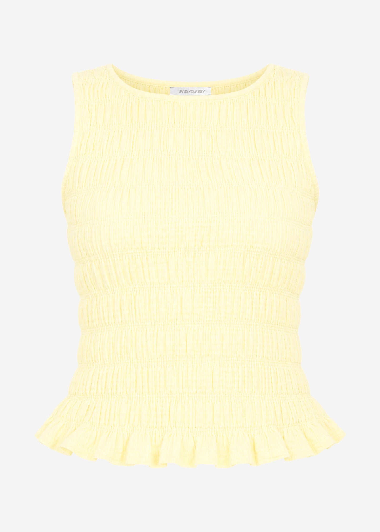 Delfina | Top de muselina · Amarillo mantequilla