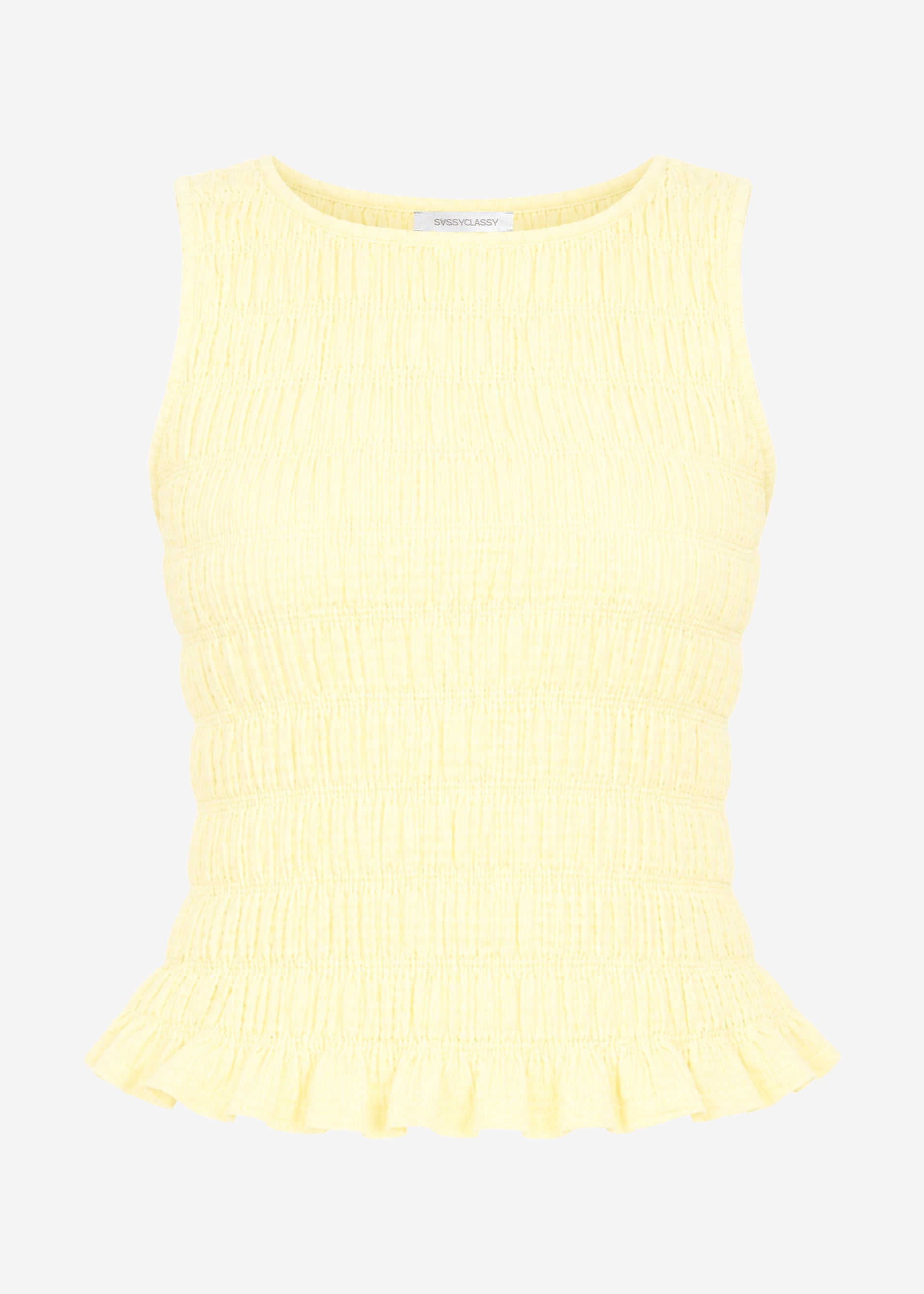 Delfina | Top de muselina · Amarillo mantequilla