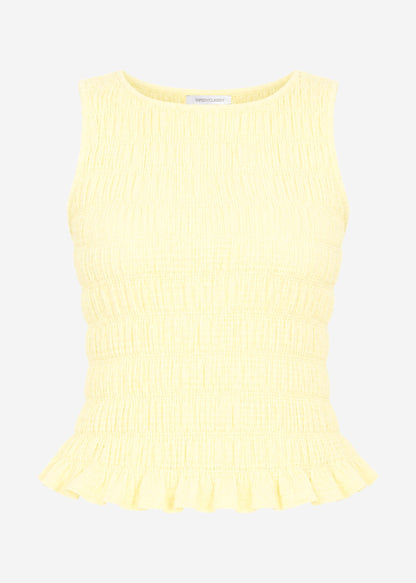 Delfina | Top de muselina · Amarillo mantequilla