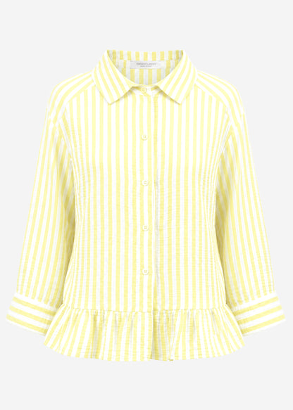 Elsa | Blusa de muselina a rayas · Amarillo