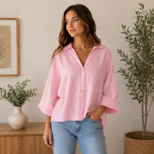 Blusa de manga ancha