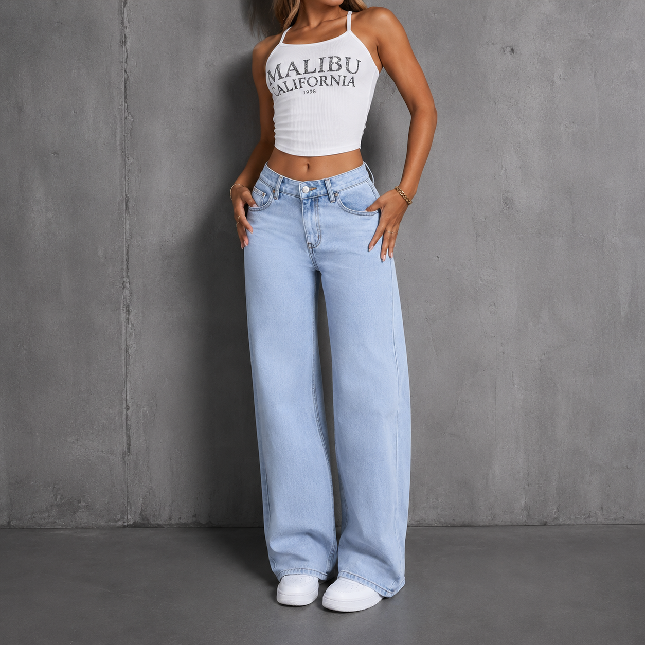 Pantalones Denim Wide