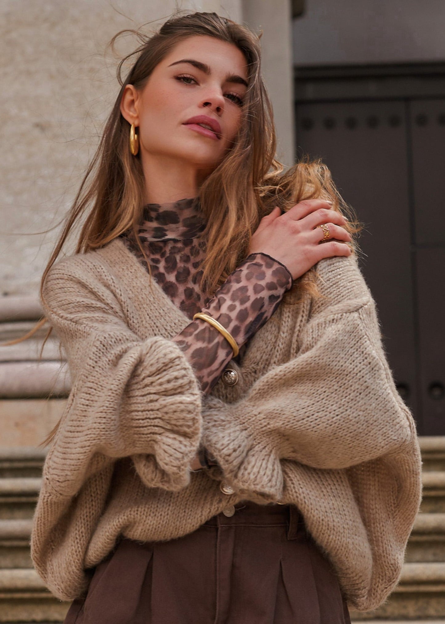 Bruna | Cárdigan · Taupe