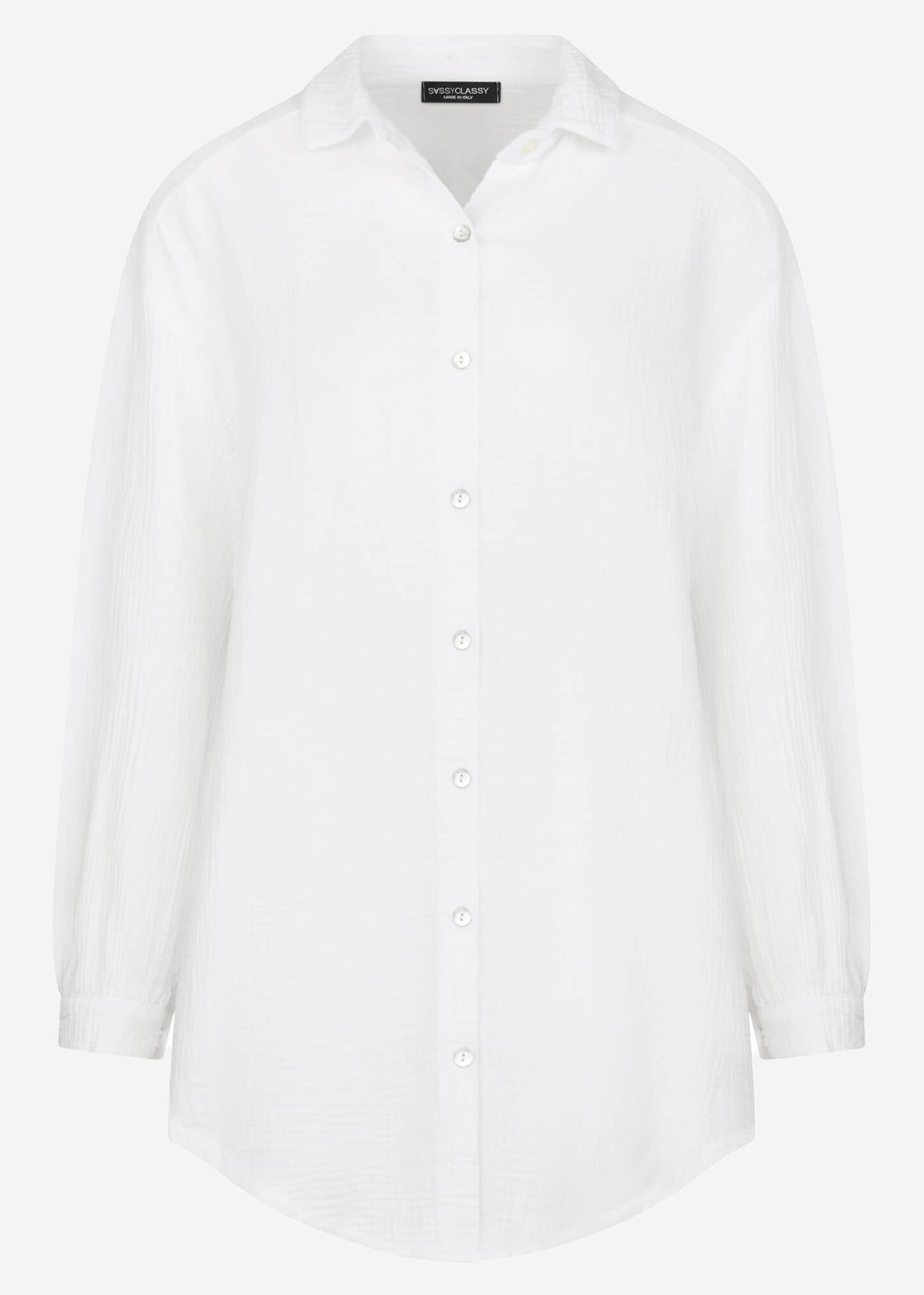 Marta | Blusa oversize de muselina · Blanco