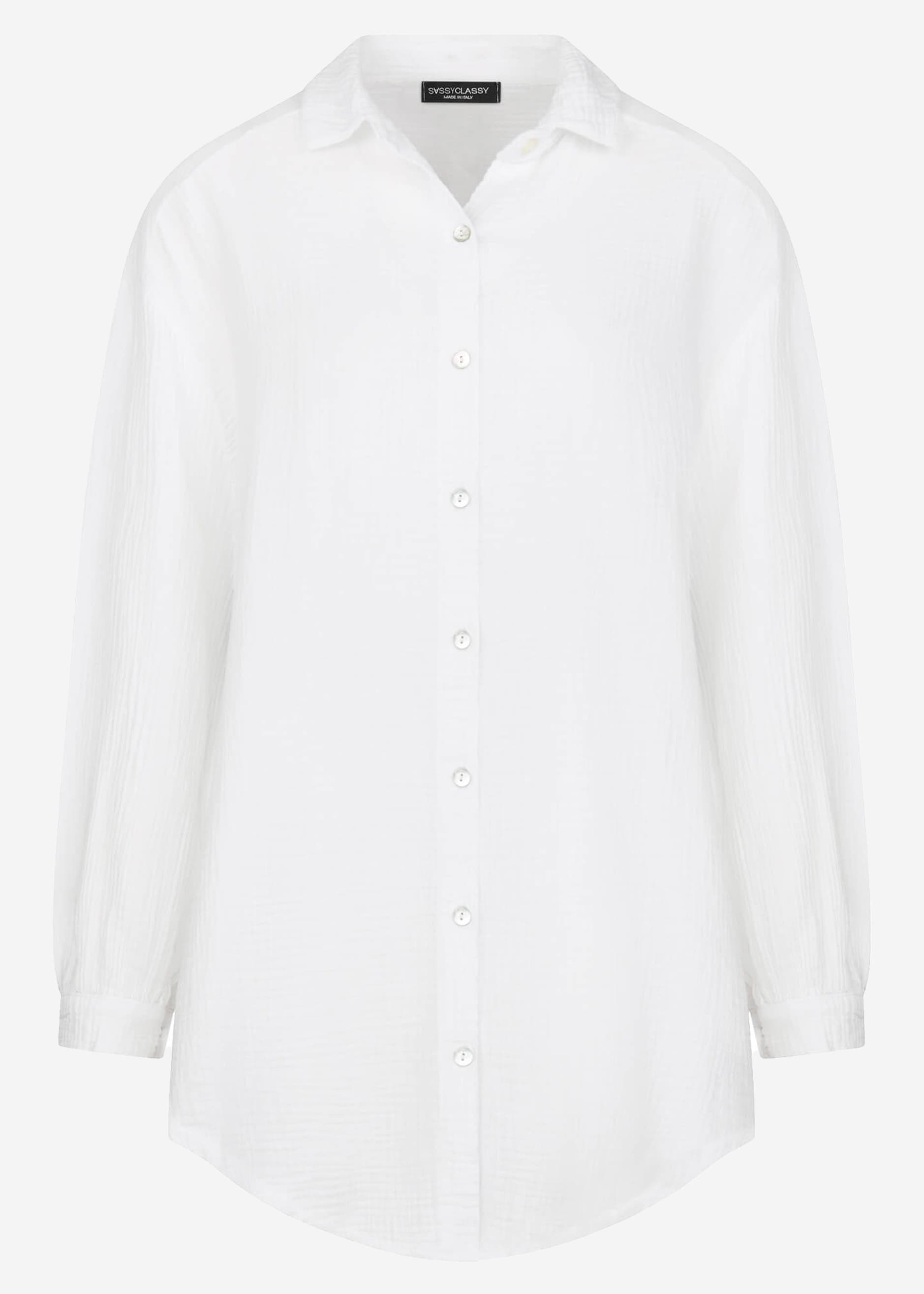 Marta | Blusa oversize de muselina · Blanco