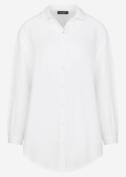 Marta | Blusa oversize de muselina · Blanco